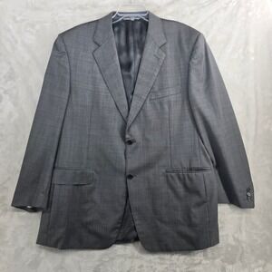 Canali Mens Gray Wool Suit Jacket Blazer Made in Italy Size 38R IT56 Luxury